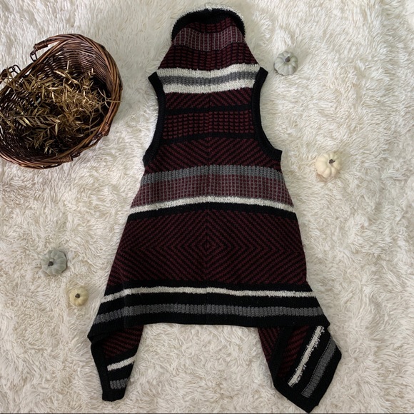 A.N.A Multicolored Striped Sleeveless Open Front Knit Cardigan XS - Picture 7 of 9